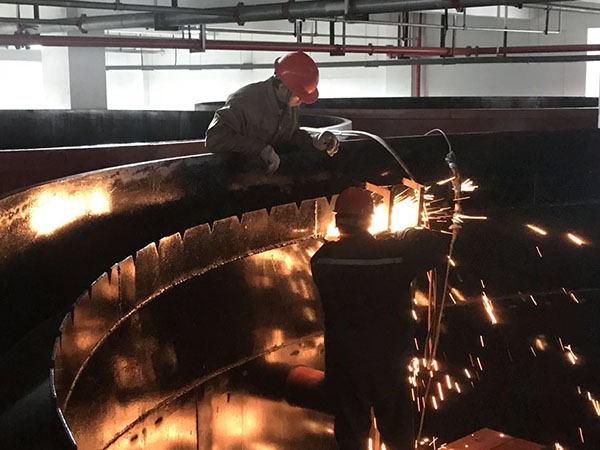 光伏切割、開方廢水處理施工現(xiàn)場